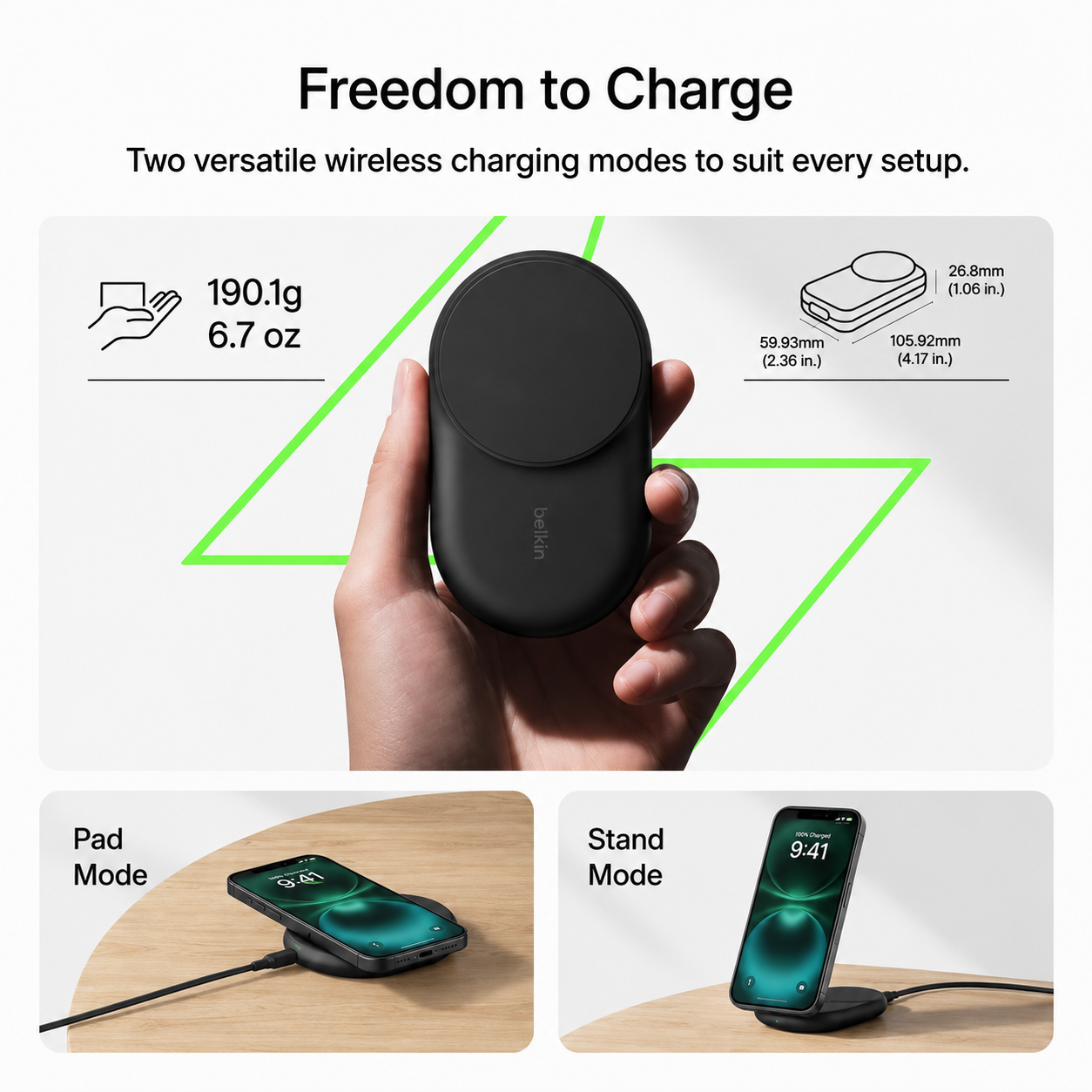 FastVolt™ MagFold Pro 3-in-1 Wireless Charger