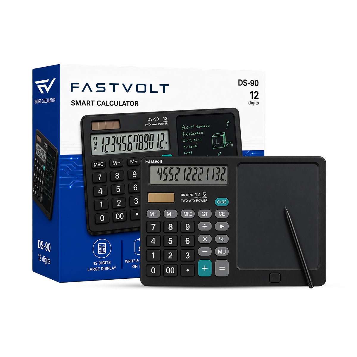 FastVolt™ - 2 In 1 Calculator & Writing Pad
