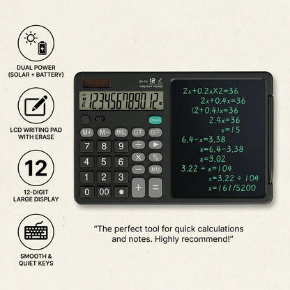 FastVolt™ - 2 In 1 Calculator & Writing Pad