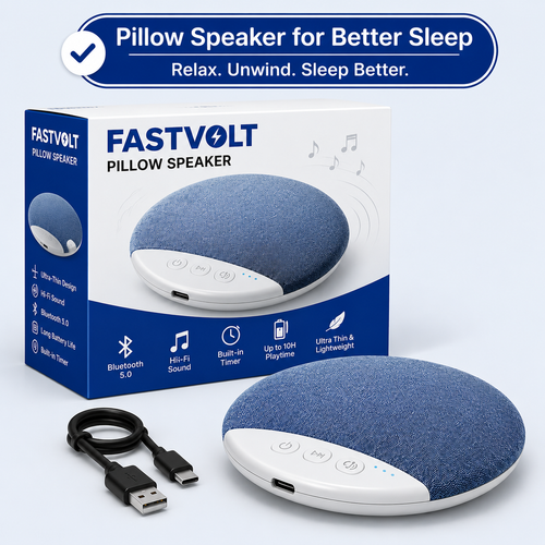 FastVolt™ SomniaWave Premium Pillow Speaker