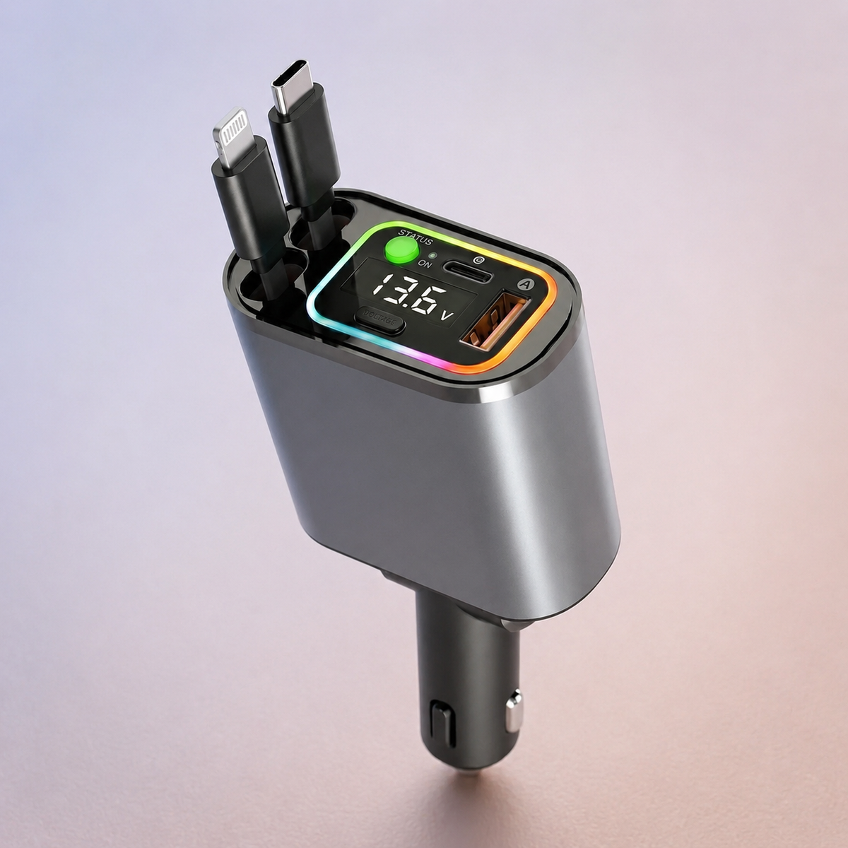 FastVolt™ - 4 In 1 Retractable Car Charger