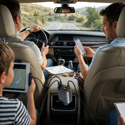 FastVolt™ - 4 In 1 Retractable Car Charger