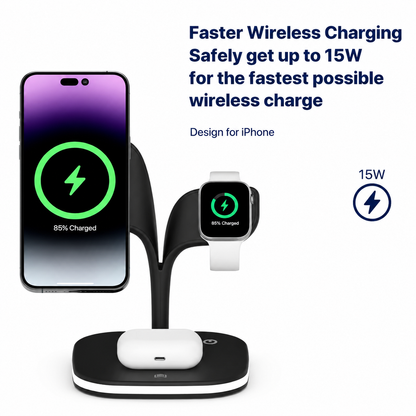 FastVolt™ 3-in-1 Magsafe Charging Stand with LED Light