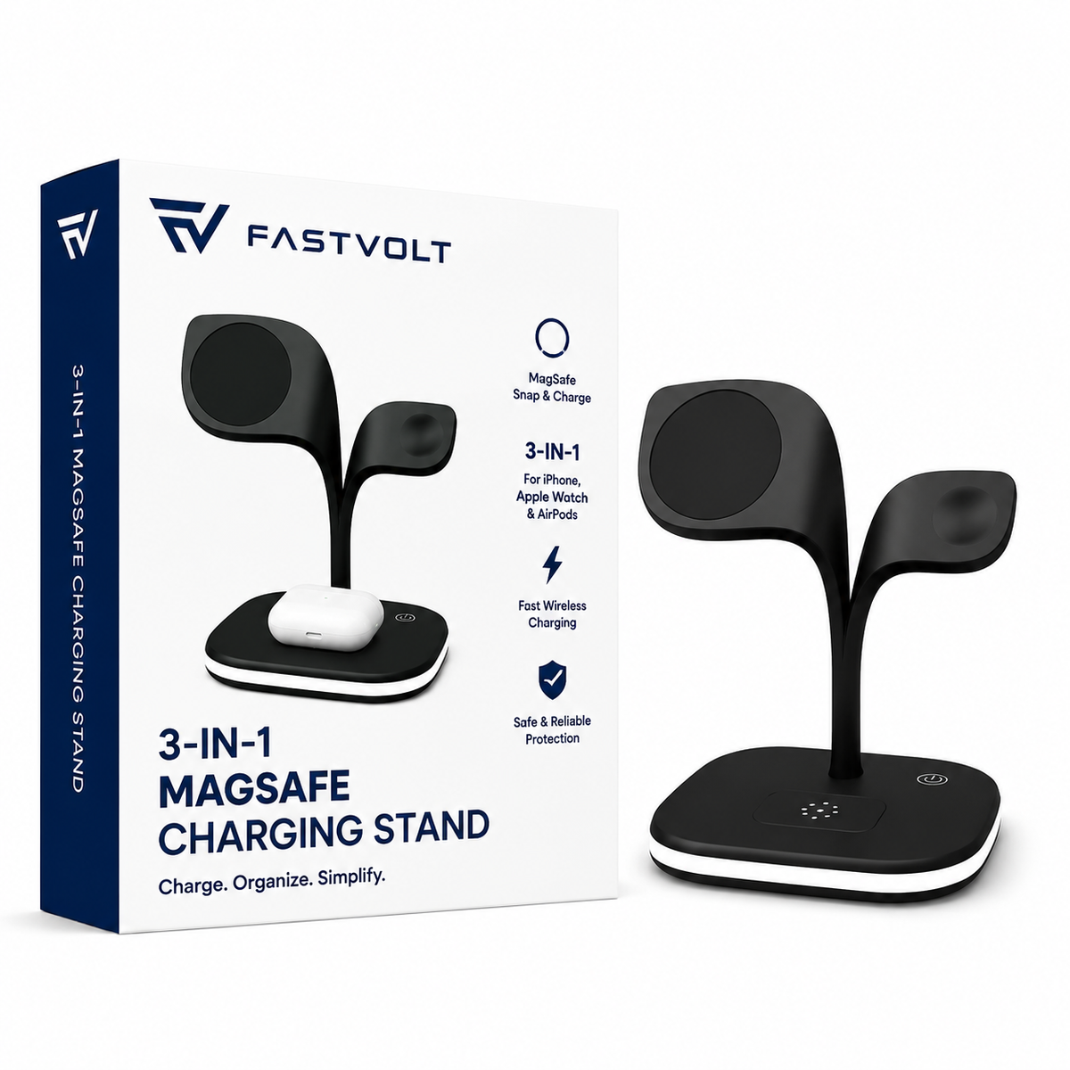 FastVolt™ 3-in-1 Magsafe Charging Stand with LED Light