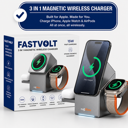 FastVolt™ - 3 In 1 Magnetic Wireless Charger