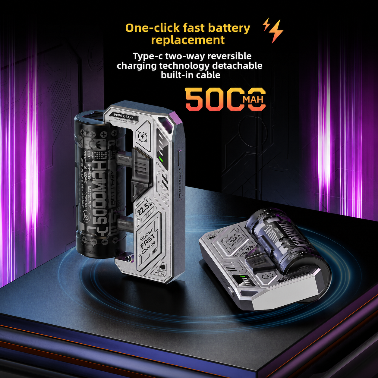 FastVolt™ 21700 Large-Capacity Mobile Power Charger