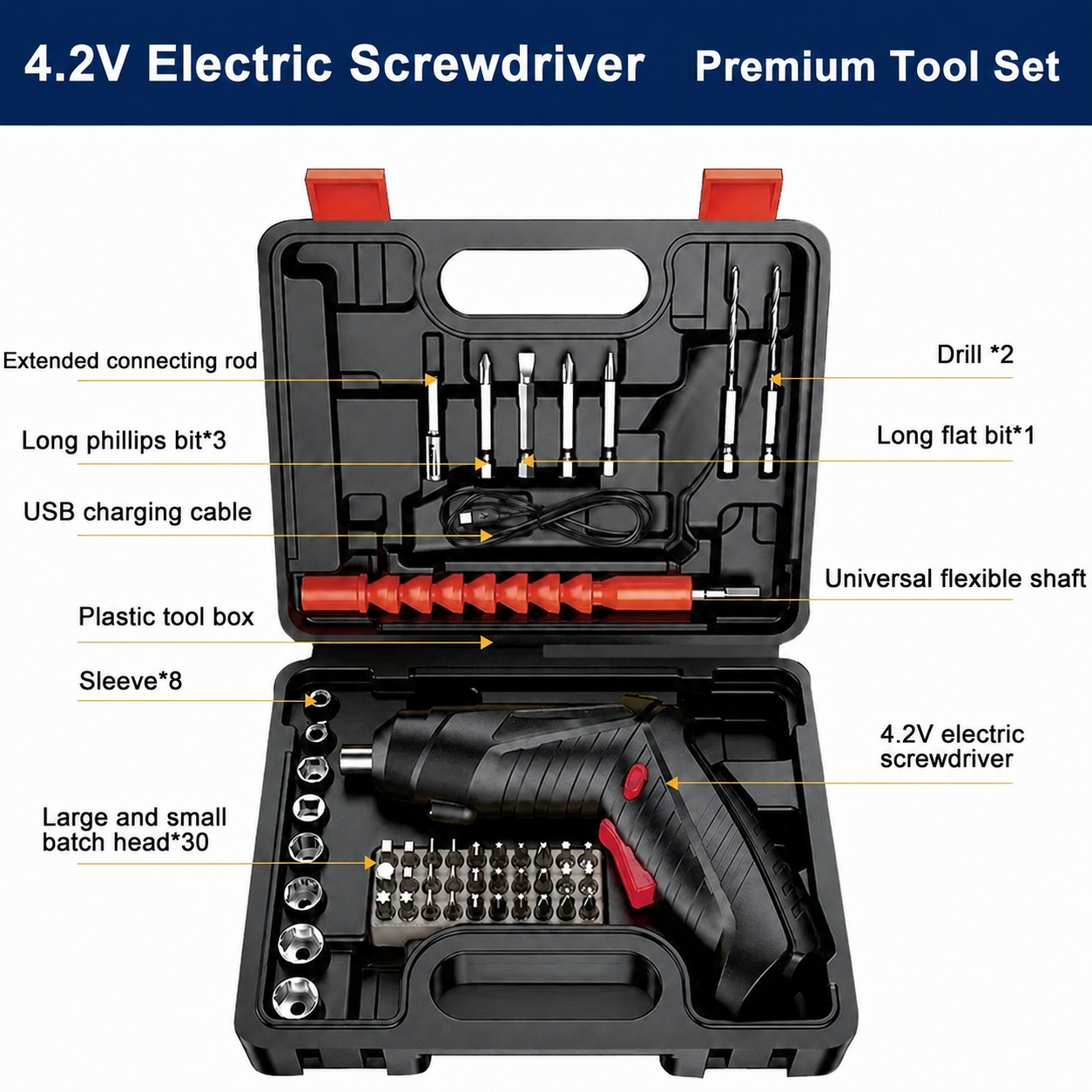 FastVolt™ Cordless Electric Screwdriver Set