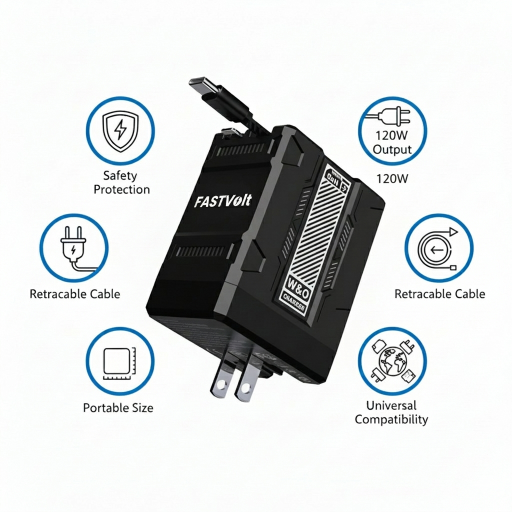 FastVolt 2 in 1 Retractable Charger Product Box - Buy Online Pakistan