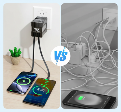 FastVolt 2 in 1 Charger Cable Extended View - Compact Fast Charger Pakistan