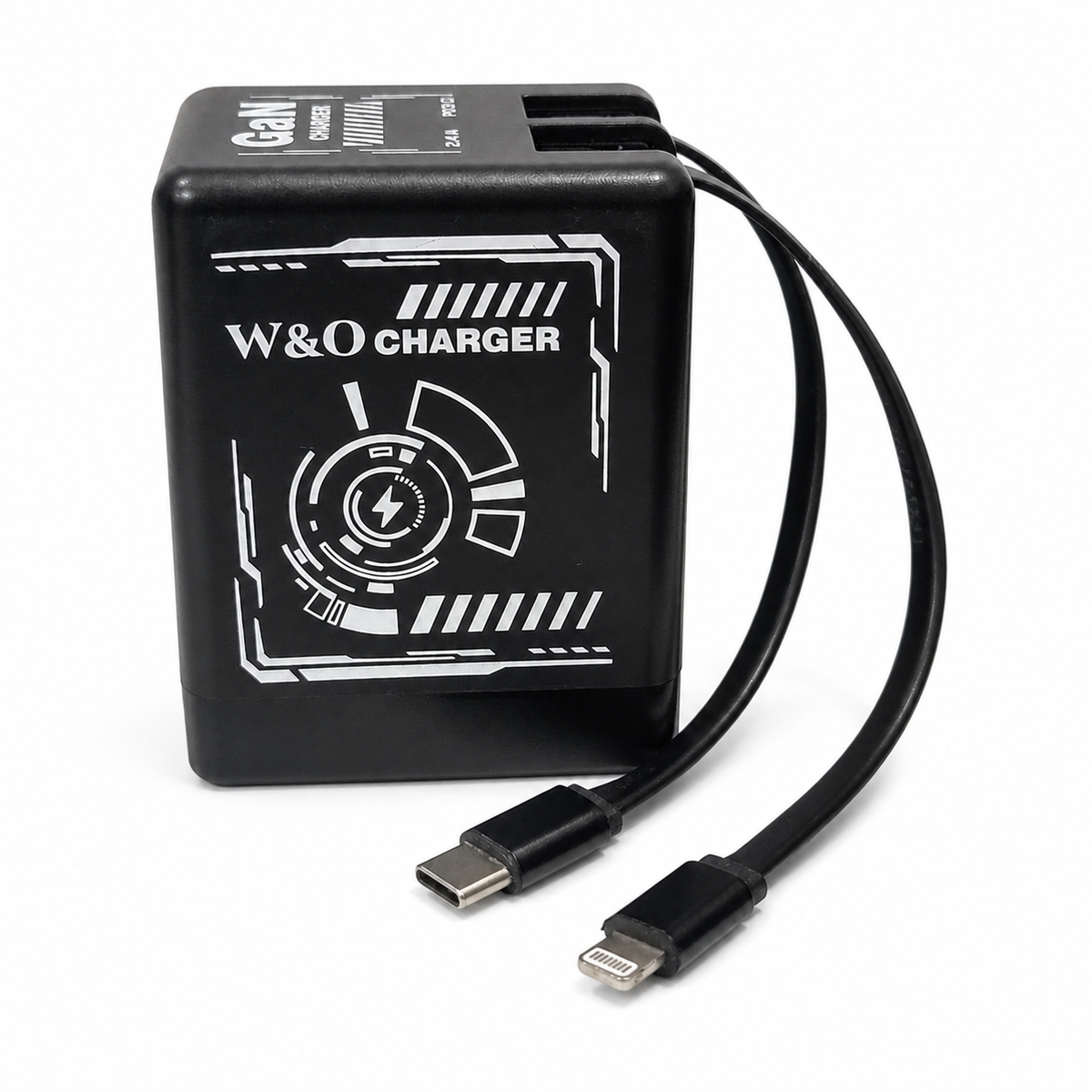 FastVolt 2-in-1 Retractable Fast GaN Charger Cable