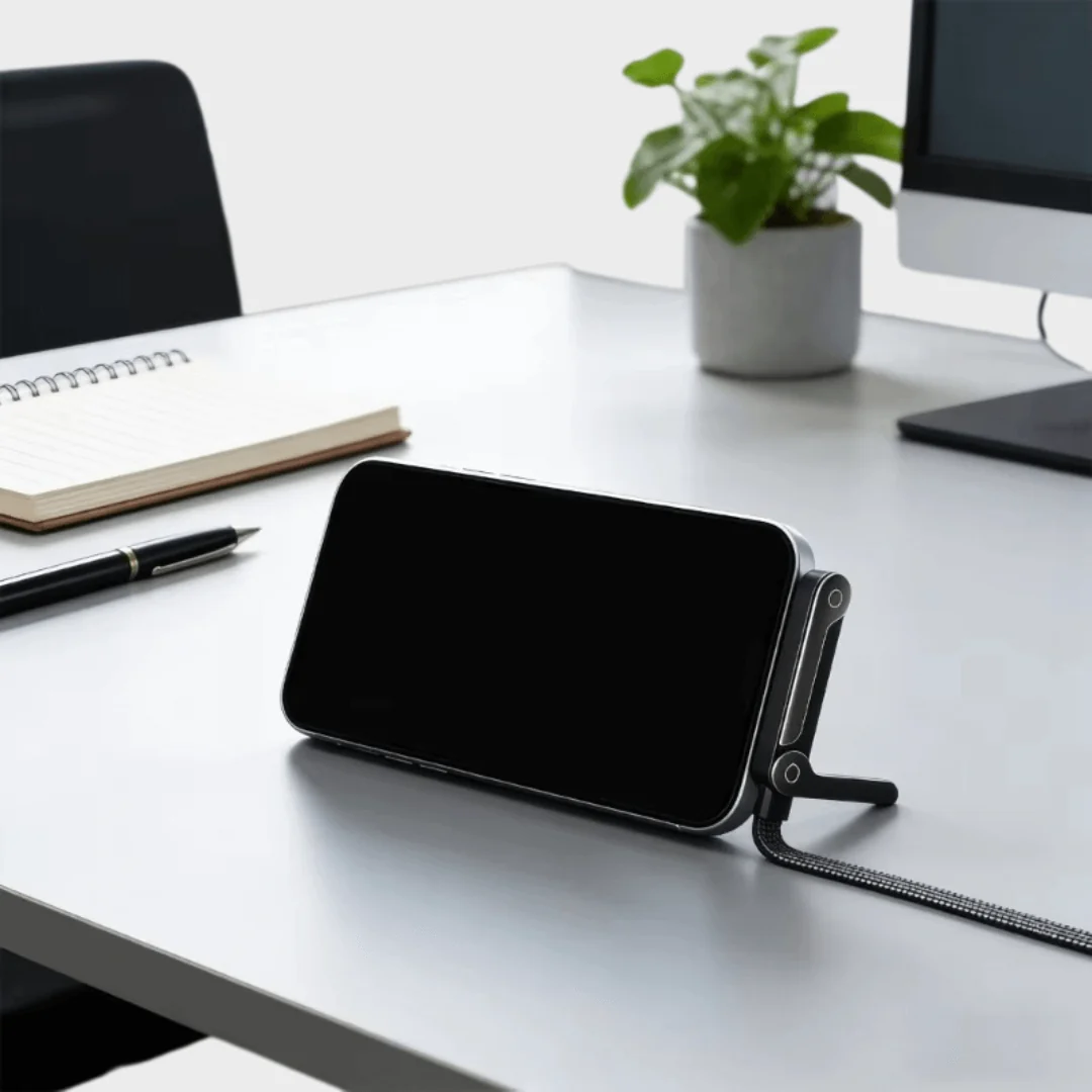 FastVolt™ 240W Type C Charging Cable with Built-in Phone Stand
