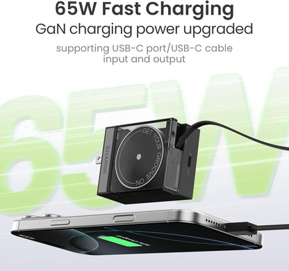 FastVolt™ Retractable 65W USB C Charger